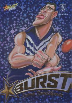 2016 Select Footy Stars - Starburst Caricatures Blue #SP23 Aaron Sandilands Front